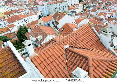 Views Of The Alfama From The Miradouro De Santa Luzia (lisbon, Portugal)