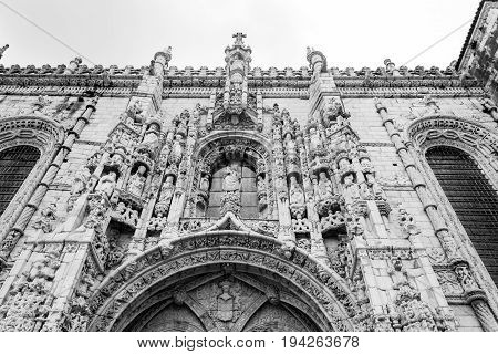 South Portal To Jeronimos Monastery (belem, Portugal)