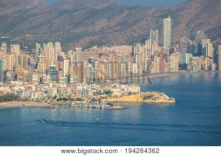 BenidormSpain- September 112016:levante beach in alicante Spain