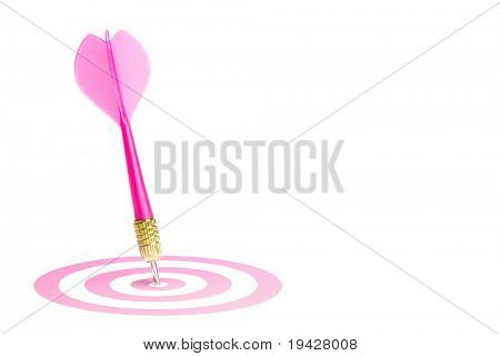 핑크 다트 순수한 흰색 절연입니다.