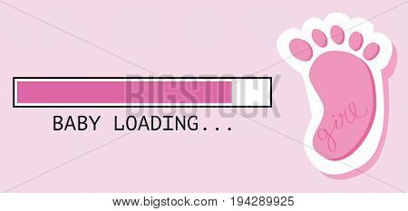 Baby Girl Loading Cute Little Feet Expecting