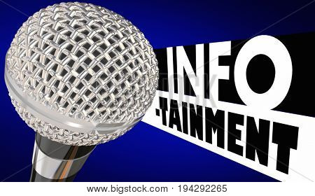 Infotainment Microphone Entertainment Information 3d Illustration