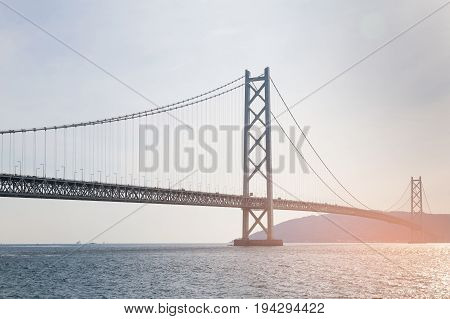 Akashikaikyo bridge in Kobe Japan Modern transport architecture landmark