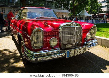BERLIN - JUNE 17 2017: Full-size luxury car Mercedes-Benz 220 SE Coupe (W111). Classic Days Berlin 2017.