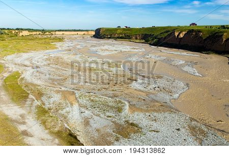 The Aksu River in Kazakhstan in the spring .