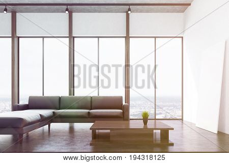 White Living Room With A Window, Toned