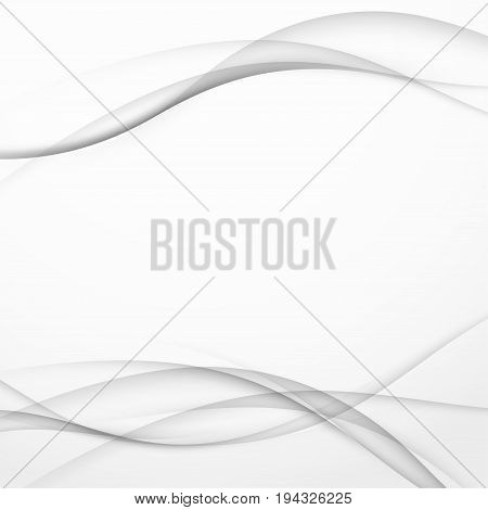 Transparent halftone elegant swoosh shadow layer waves lines. Abstract graphic dynamic grey shadow soft border web background. Vector illustration