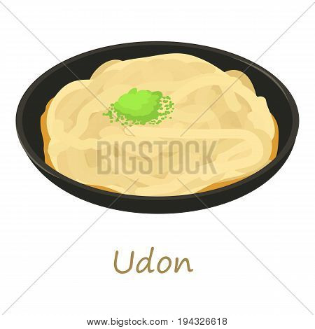 Udon icon. Cartoon illustration of udon vector icon for web isolated on white background