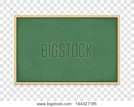 Blank horizontal green blackboard with shadow vector eps10 illustration