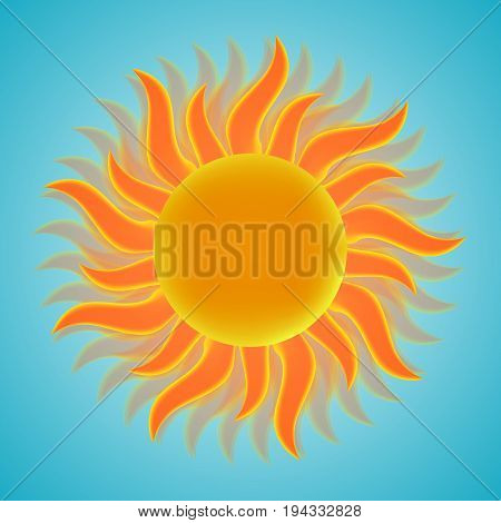 Sun. Sun Icon. Sunlight Symbol. Vector Illustration. Eps 10
