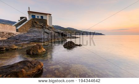 Church St. Thalassini, one of the landmarks of Andros town.