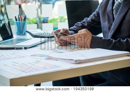Close Up Of A Man Using Mobile Smart Phone