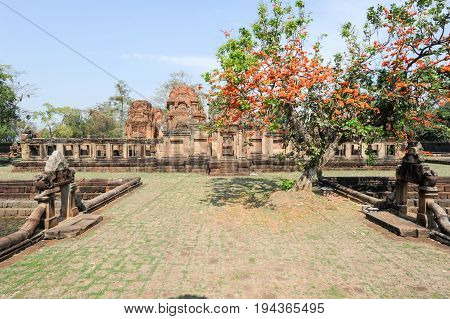 Prasat Muang Tam Temple In Buriram On Thailand