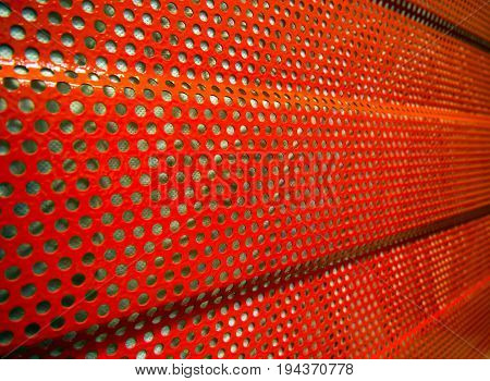 Fragment of noise protection panel used to reduce noise