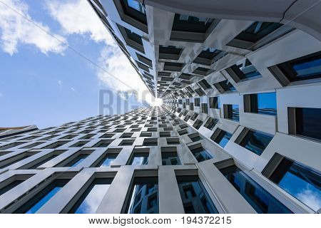 BERLIN - JUNE 17 2017: Upper West (Atlas Tower)- new skyscraper (119 m) at tne Breitscheidplatz in West Berlin.