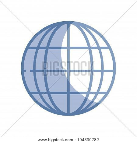 silhouette global earth planet to exploration ubication vector illustration