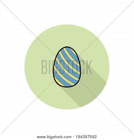 Easter egg icon in flat style isolated