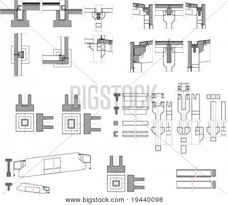 arkitektoniske detaljer print