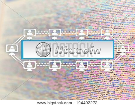 Concept of Litecoin. a cryptographically secured chain . Digital money