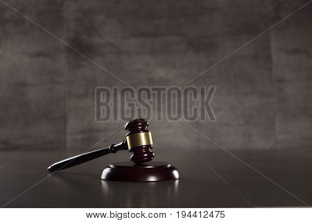 Gavel - auction and business concept. Place for text.