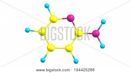 2-Aminopyridine is an organic compound with the formula H2NC5H4N. It is a colorless solid used in the production of the drugs piroxicam sulfapyridine tenoxicam and tripelennamine. 3d illustration