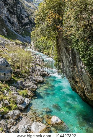 River Cares in Picos de Europa mountains, Asturias