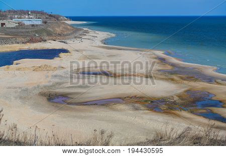 view from a cliff on the coast of Tsimlyansk sea
