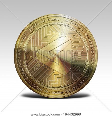 golden maidsafecoin coin isolated on white background 3d rendering illustration