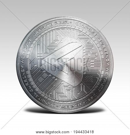 silver maidsafecoin coin isolated on white background 3d rendering illustration