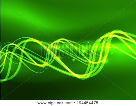 Glowing shiny wave background, energy concept illustration