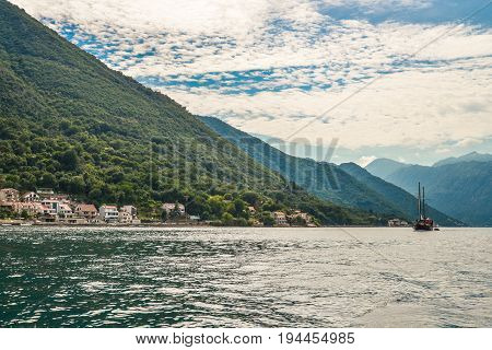 Boat In Boka Kotor Bay
