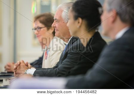 Petro Poroshenko And Rex Tillerson