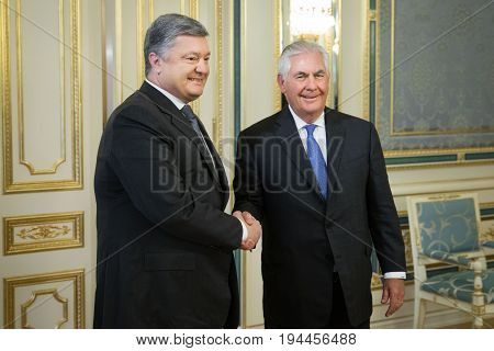 Petro Poroshenko And Rex Tillerson