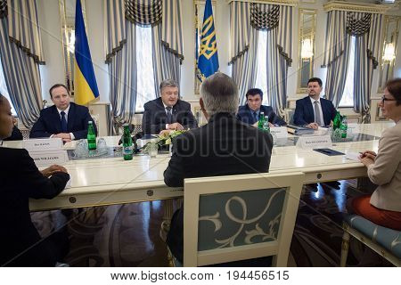 Petro Poroshenko And Rex Tillerson