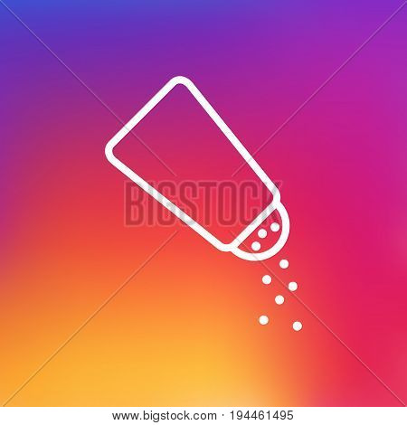 Isolated Saltshaker Outline Symbol On Clean Background. Vector Salt Element In Trendy Style.