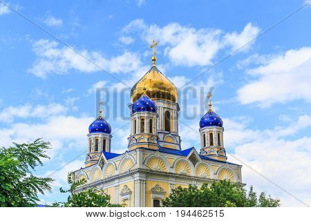Ascension Cathedral - the main Orthodox church of the city of Yelets, the cathedral church of Elets Diocese, Russia