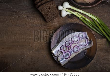 Salted Herring With Potatoes And Onions