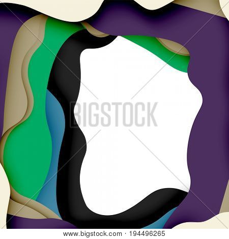 3d abstract background with cut shapes, business presentation, flyer template
