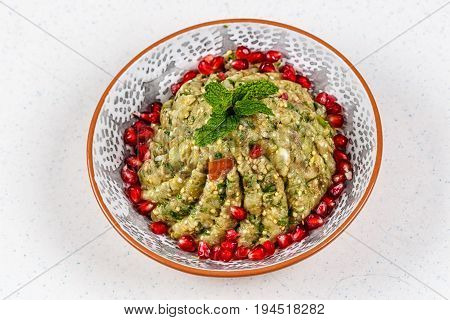 Raheb Salad include Tomato, Bell Peppers, Parsley, Garlic, Onions, Freshly Squeezed Lemon Juice Virgin Olive Oil