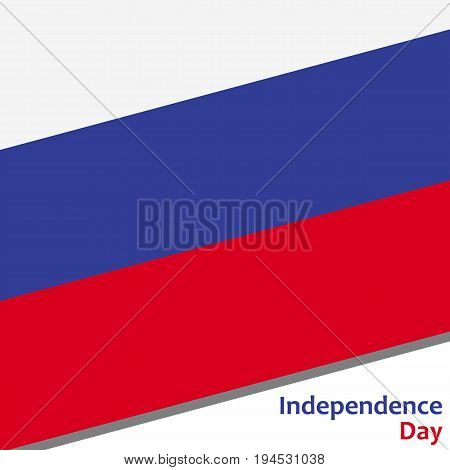 Russia independence day with flag vector illustration for web