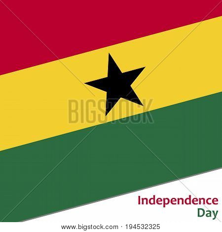 Ghana independence day with flag vector illustration for web