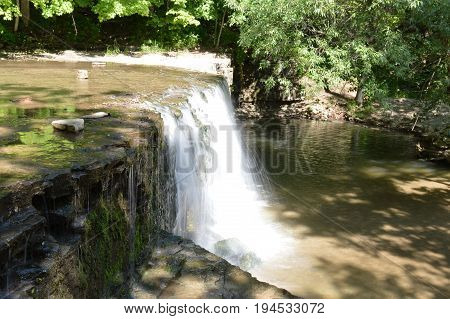 A waterfall at Nerstrand Big Woods State Park in Minnesota
