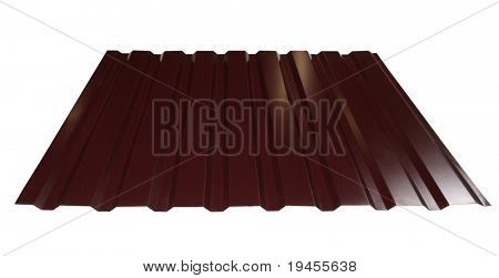 Azulejo del metal marrón aislado en blanco