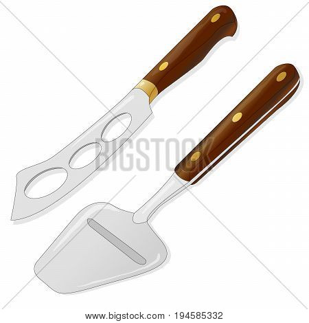 cheese knife isolated on white background .