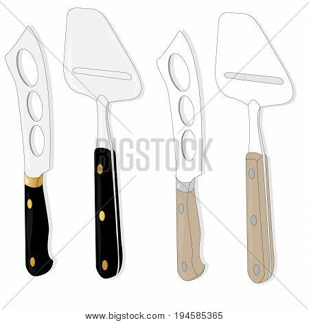 cheese knife isolated on white background .