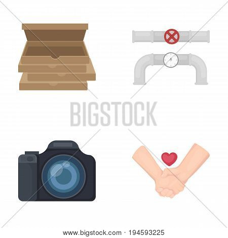 business, trade, industry and other  icon in cartoon style.shake, friendship, love icons in set collection.