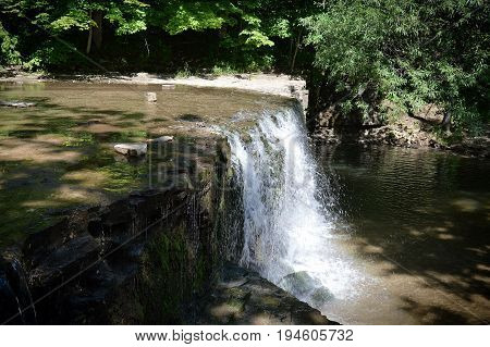 A waterfall at Nerstrand Big Woods State Park in Minnesota