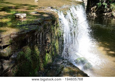 A waterfall at Nerstrand Big Woods State Park in Minnesota