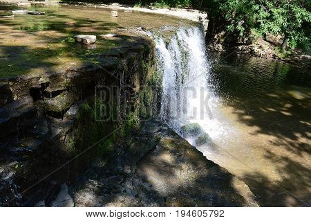 A waterfall at Nerstrand Big Woods State Park in Minnesota
