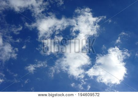 cloud and blue sky background in summer